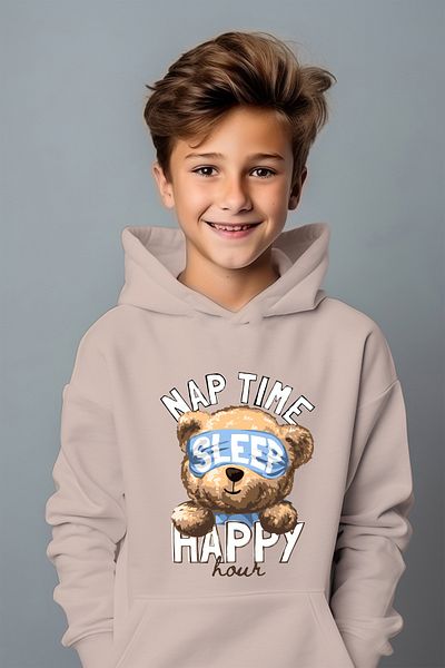 ADABEBEK Φούτερ με χαλαρή εφαρμογή σε στυλ Nap Time Happy