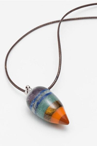 Tesbih Atölyesi Certified Bullet Model Amethyst Tiger Eye Lapis Aquamarine Jasper Agate Aventurine 7 Chakra Necklace
