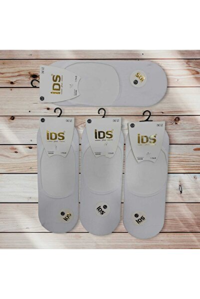 İDSWOMEN Дамски плоски чорапи, бели, 12 броя в опаковка