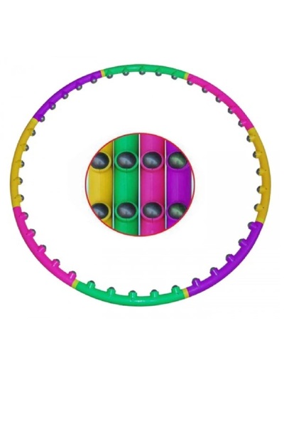 MultiFlexPro Masajlı Hulahop Çember Hulahop 8 Parça 95 Cm Hulahop Masajlı Hula Hop