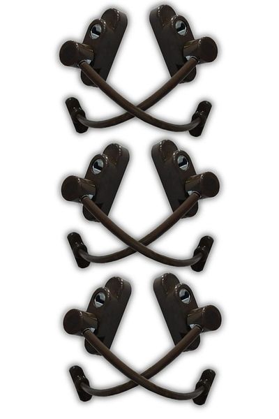 Viselia Keyed Steel Rope Window Child Lock Child Safety Lock 6 Pieces Dark Brown