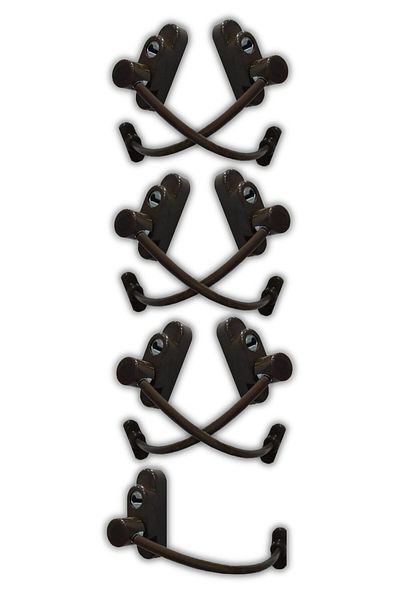 Viselia Keyed Steel Rope Window Child Lock Child Safety Lock 7 Pieces Dark Brown