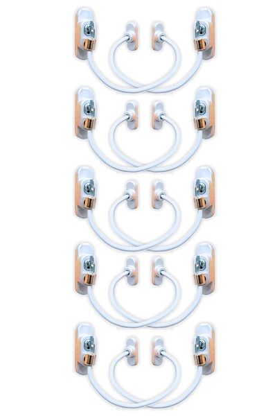 Viselia Keyed Steel Rope Window Child Lock Child Safety Lock 10 Pieces White