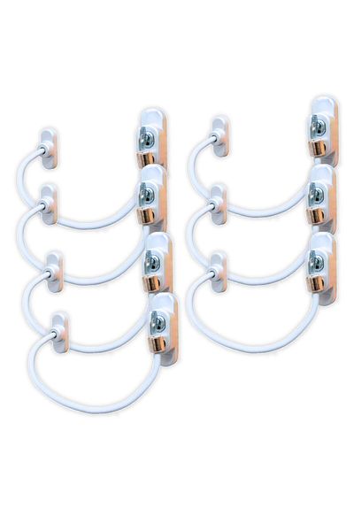 Viselia Keyed Steel Rope Window Child Lock Child Safety Lock 7 Pieces White