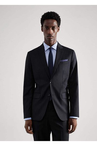 MANGO Man Stretch Fabric Slim Fit Blazer Jacket