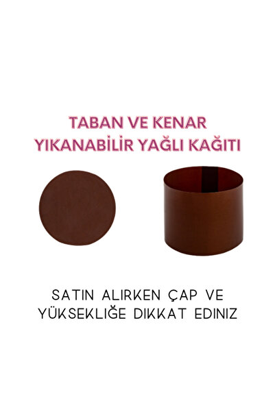 YYK YIKANABİLİR YAĞLI KAĞIT HEP PİŞİR 10 cm Yüksekliğinde 20 cm Çapında Kalıp...