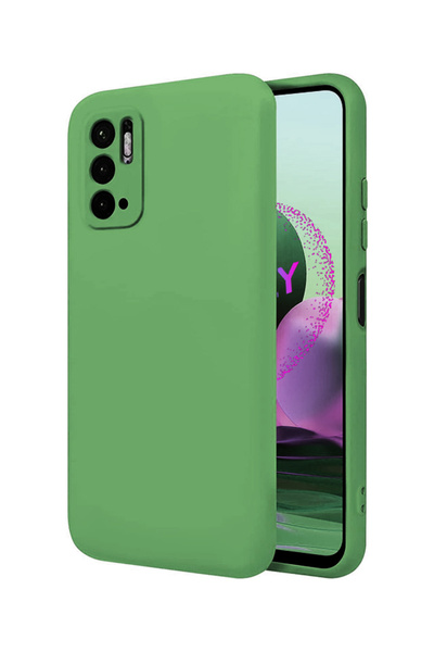 Molly Xiaomi Redmi Note 10 5G İçin Uyumlu Matcha Yeşili Liquid İçi Kadife Sil...