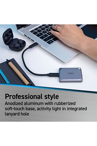 Crucial X9 Pro 4Tb 1050 Mb/S USB 3.2 Gen-2 Portable Ssd Ct4000X9Prossd9