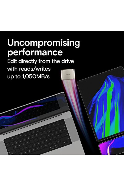 Crucial X9 Pro for Mac 4TB Taşınabilir SSD 1050 MB/s USB 3.2 Gen-2 CT4000X9PROMACSSD9B