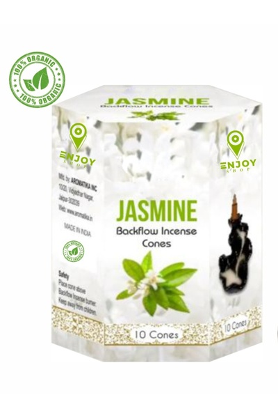 ENJOY SHOP Yasemin Jasmine Geri Akış Tütsü Şelale Konik Backflow Incense Cone...
