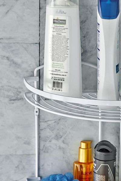 Cooker Luxury Stainless Bathroom Corner Organizer Shampoo Holder Shower Shelf