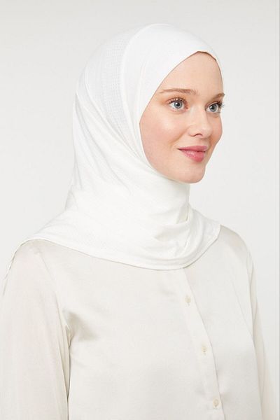 Melodi Scarf Women's Hijab Practical Hijab Shawl Ecru