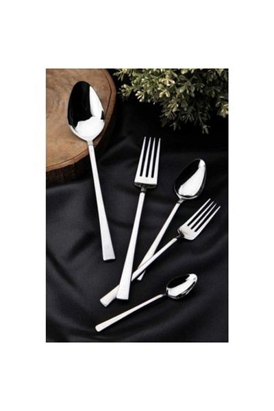 Comeket 36 Pieces 6 Person Spoon Fork Knife Set Flat Wedding Ring Model Product Boxed Dowry Holder - Gift