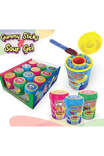 şekeyci Cocco Candy Gummy Sticks Vegan Ekşi Jel 12'li