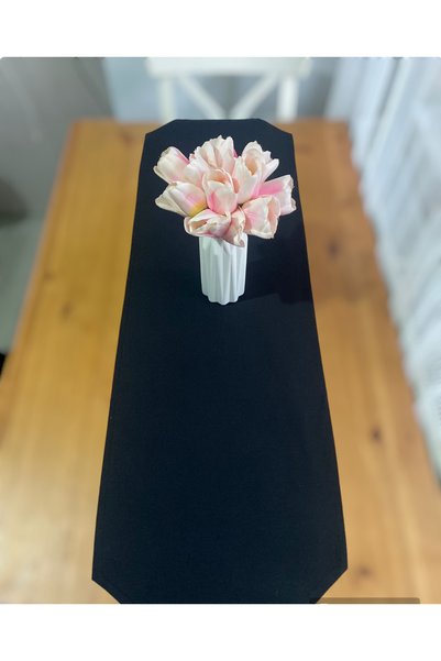YS HOME TEKSTİL SOLID COLOR BLACK RUNNER