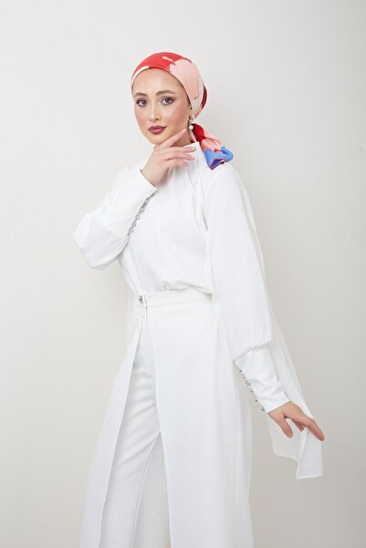 THE RAREBELL Chiffon Cloak Hijab Crop tunic set