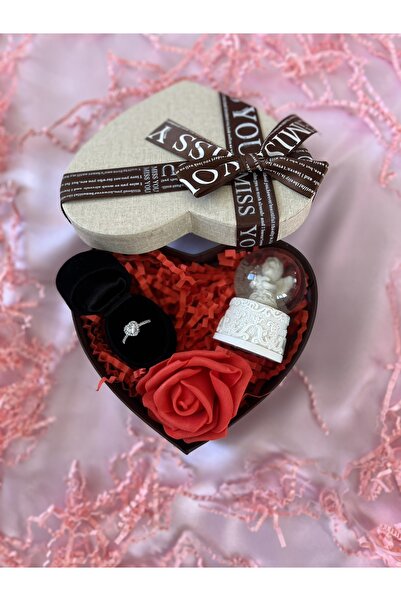 nilythings Ciddi İlişkim Var Yüzüklü (Kalp Taşlı Baget Yüzük) Sevgiliye Hediy...