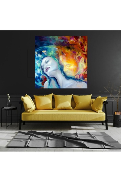 HDART Soyut Modern Kadın Erkek Kanvas Tablo Salon Yatak Oturma Odası Ofis Caf...