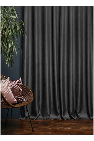 venedik home Karartma Güneşlik BLACKOUT Brillant Antrasit Gri Karartmaperde-I...
