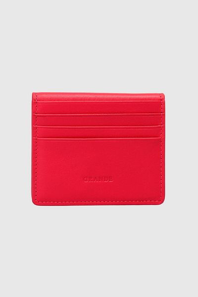 Grande 762 Genuine Leather Horizontal Magnet Card Holder Arsel Red