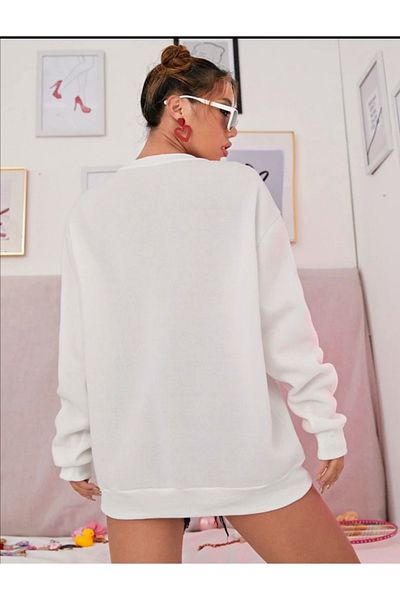 Pisa Art PİSA ART Hanorac oversize cu glugă cu imprimeu unisex PİSA ART
