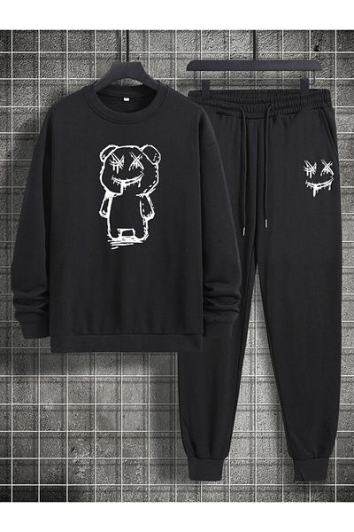 Pisa Art PİSA ART Unisex PRINTED Crew Neck Oversize TRACKSUIT