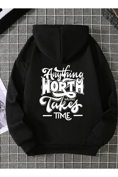 Pisa Art PİSA ART NOU SEZON Hanorac unisex cu 2 fire cu glugă, imprimat cu șardon și wort