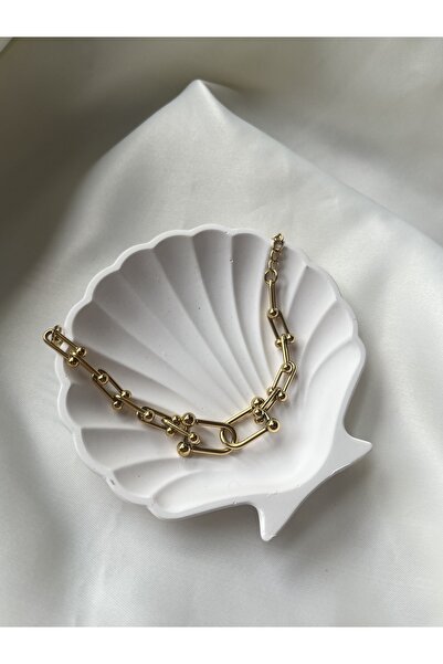 Pure Asimetrik Detay Çelik Bileklik