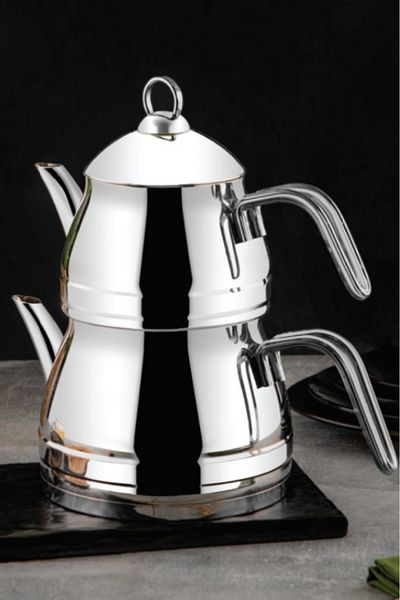 ÖZLİFE Özlife Roma Family Size Teapot Set Simple 1 Lt / 2 Lt - 1016