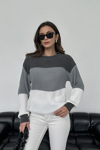 Nosia Pulover cu design tricotat, cu decolteu, color-bloc
