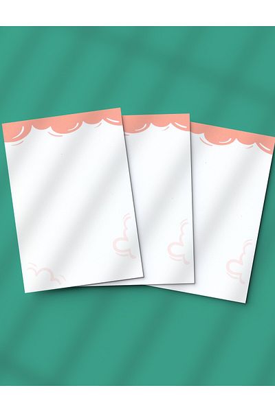 Grdall 3 قطع - مقاس A6 ملاحظات لاصقة علوية - لوحة مذكرة لاصقة - حامل ملاحظات منقوش - لوحة ملاحظات - دفتر ملاحظات