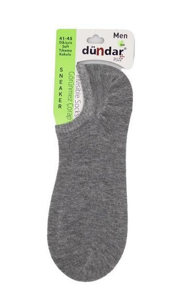 Dündar Çorap МЪЖКИ БАМБУКОВИ СНИКЪРИ PLUS, СИВИ, 12 ЧАСТ, 6883