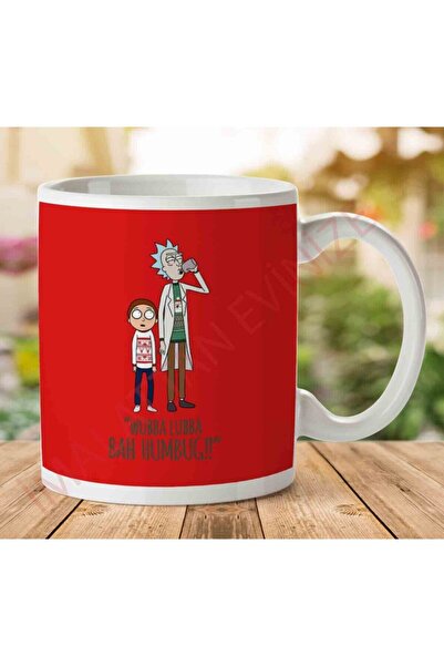 ART HEDİYE R and m Wubba Lubba Bah Humbug Christmas Two Sides Printed Mug