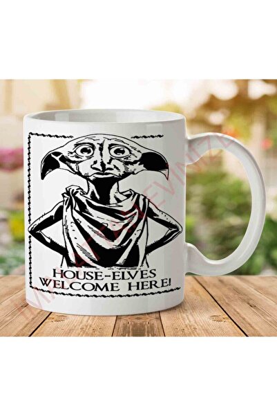 ART HEDİYE كوب HP Dobby أسود مطبوع على الجانبين