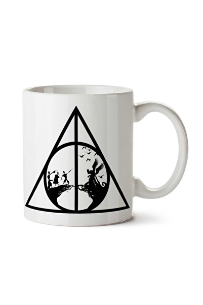 ART HEDİYE كوب HP Deathly Hallows مطبوع على الجانبين