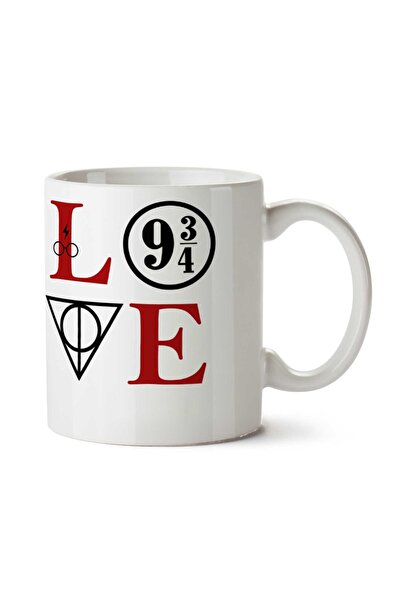 ART HEDİYE كوب HP Love مطبوع على الجانبين