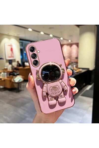 Rivor Samsung Galaxy A04s Kılıf Parlak Kenarlı Altın İşleme Astronot Figürlü ...