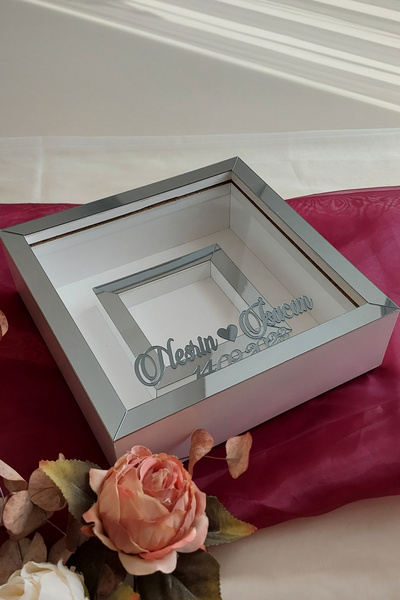 Verda Çerçeve 25x25 cm Photo Section Memory Frame - 6 cm Depth Memory Frame - Name and Date Gift