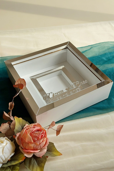 Verda Çerçeve 25x25 cm Photo Section Memory Frame - 6 cm Depth Memory Frame - Name and Date Gift