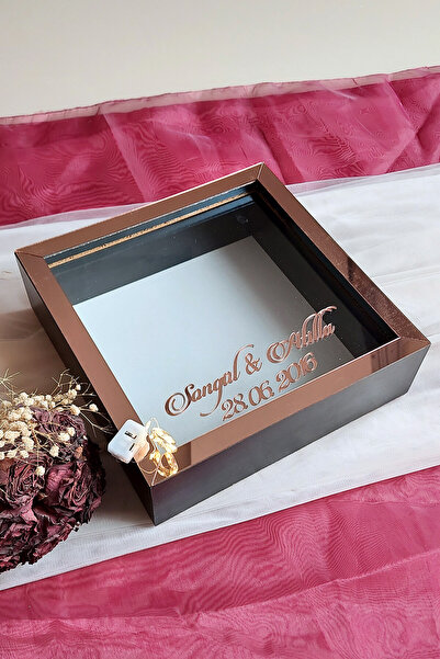 Verda Çerçeve 25x25 εκ. Μαύρο-ροζ LED Πλαίσιο Βαθιάς Μνήμης-6 εκ. Βάθος Πλαίσ...