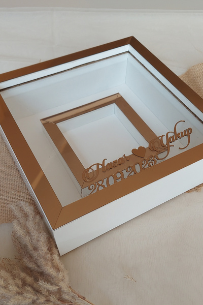 Verda Çerçeve 25x25 cm Photo Section Memory Frame - 6 cm Depth Memory Frame - Name and Date Gift