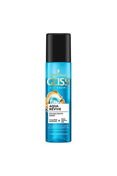 Gliss Aqua Revive 200 ml Moisturizing Hair Care Cream - With Hyaluron and Seaweed Extract