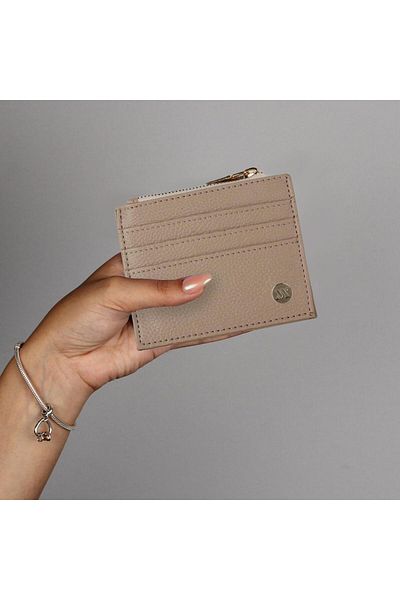 My Valice Women's Leather Wallet and Card Holder 1628 Beige