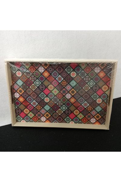 ramse hediyelik eşya wooden picture printed tray large size