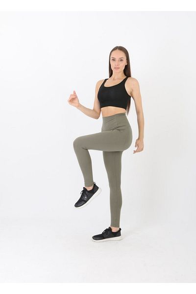 ŞULE BUTİK JAMBIE SPORTIVE VERDE WATERPROOF TALIE ÎNALTĂ ȚESĂTORIE MOALE (MĂRIME COMPLETĂ)