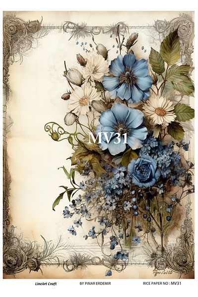 LİNEART LineArt Brass Decopage Paper LA-MV31