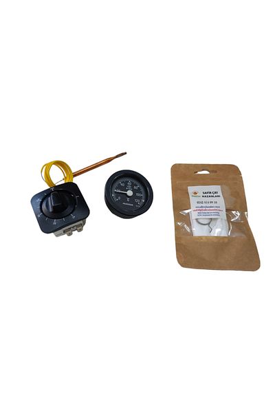 Pakkens Tea Boiler Thermostat Tea Stove Thermometer Complete Set +1 Pack 5 Pieces Faucet Cloth SAPPHIRE