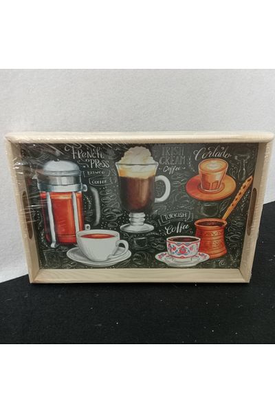 ramse hediyelik eşya wooden picture printed tray medium size