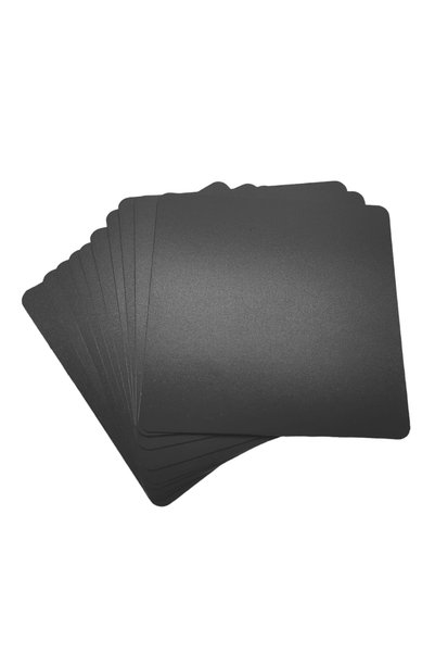 damga market Pvc Writable and Erasable Price Label Holder Black, Pvc Black Writing Board 10cm X 10cm - 10 Pieces