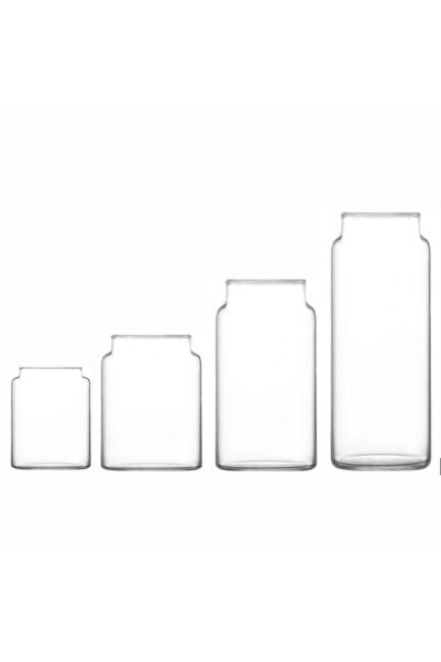 Sensoria Kapaksız Kavanoz 4’lü Kavanoz Top Kapaklı Kavanoz Uyumlu Yedek Kavanoz